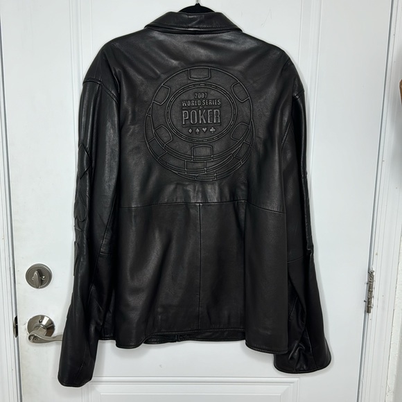 Leather World Series of poker jacket - Picture 2 of 12